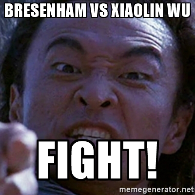 Mortal Kombat - Bresenham vs Xiaolin Wu